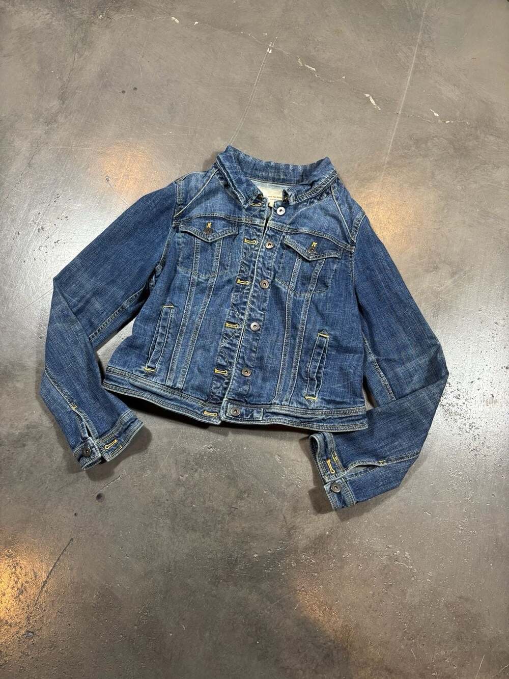 Pilcro and the Letterpress Anthropologie Denim Trucker Jacket